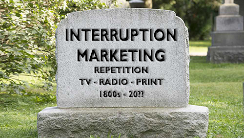 Interruption Marketing Tombstone